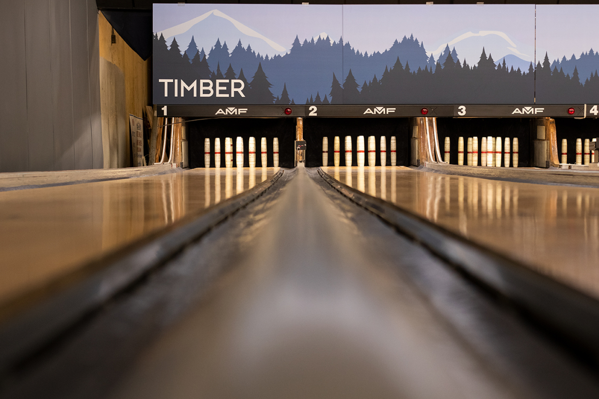 Candlepin Bowling » Timber Axe Bar and Bowl