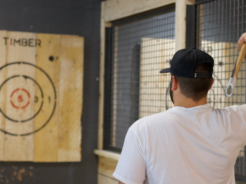 Axe Throwing » Timber Axe Bar and Bowl